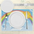 thumbnail image 3 of Ambesonne Cartoon Place Mats Set of 4, Ship Rainbow, Standard Size, Multicolor, 3 of 6