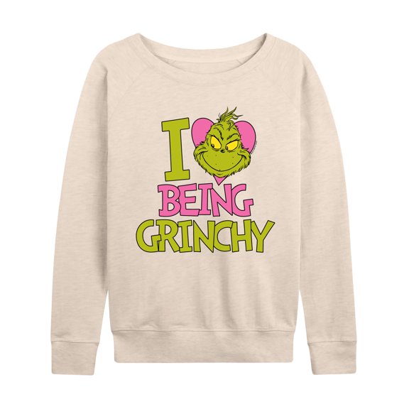 The Grinch - Love Being Grinchy - Women's French Terry Long Sleeve Pullover