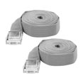 thumbnail image 4 of 2pcs Zinc Alloy Ratchet Tie Down Straps Heavy Duty Lashing Straps Cargos Tie Downs Straps for Trucks Car Luggage Grey4m/13.1ft, 4 of 5