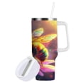 thumbnail image 2 of DIXRUYEE Steel Water Bottles Tumbler Creative Radiant Bee Amidst Colorful Blossoms Pattern 40oz/30oz, 2 of 9