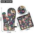 thumbnail image 6 of Shiba Inu and Flowers Kitchen Oven Mitt and Pot Holder Sets 2 Pcs for Baking, Cooking and Grilling, Heat Resistant Up To 392 °F, 6 of 7