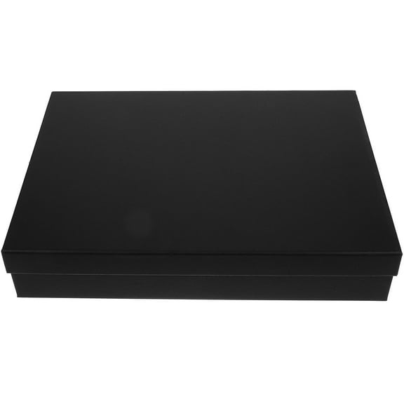 LOLIPPYY Rectangular Black Box with Lid for Elegant Wrapping and Storage Use