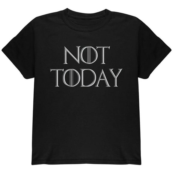 Not Today Procrastinate Death Youth T Shirt Black YLG