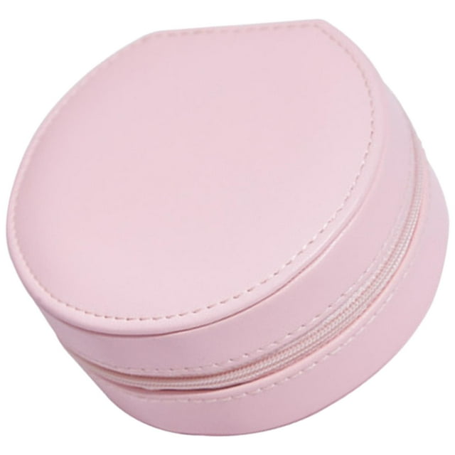 joyero de múltiples capas, redondo, organizador de viaje, mini joyero para pendientes, colr, regalos, Valentín, mujer Rosa Zulema Caja de almacenamiento de joyas