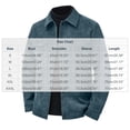 thumbnail image 3 of Raeneomay Men's Suede Button Jacket - Collared Long Sleeve Pocket Top, 3 of 6