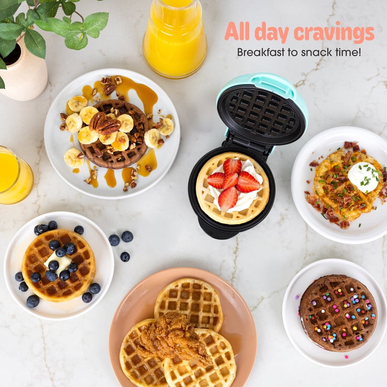 MyMini, Waffle Maker, Teal, Compact Electric Waffle Iron - Walmart.com