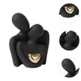 thumbnail image 3 of Estatua de pareja, decoración moderna, escultura de cerámica para pareja, para regalos de boda y compromiso. Negro, 3 of 8