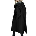 thumbnail image 3 of Coats for Women Fall Coats for Women Women's Casual Mid Length Trench Coat Belted Waist Long Sleeve Outerwear, 3 of 7