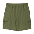 thumbnail image 6 of Boys Board Cargo Shorts 3-14T Pull-On Wide Leg School Uniform Shorts Loose Drawstring Twill Shorts 5T, 6 of 7
