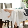 thumbnail image 5 of Yayeee Tablecloths 54" x 54" Rectangle Wrinkle Resistant Party Table Cover, Cute Cartoon Cats, 5 of 8