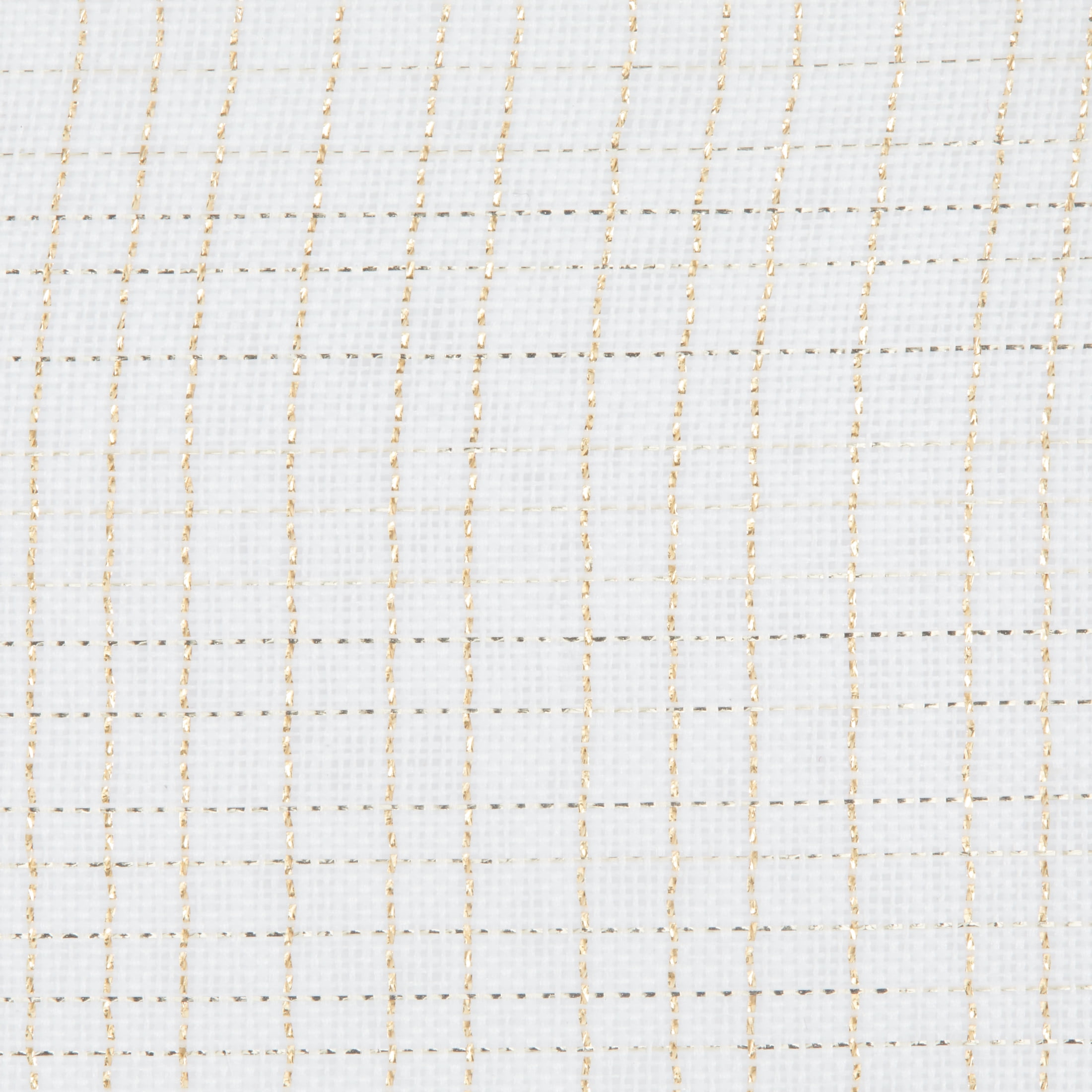 My Texas House White and Gold Plaid Ribbon, 18 ft