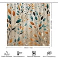 thumbnail image 2 of Teal Gold Autumn Leaves with Polka Dots 4Pcs Shower Curtain Set with Rugs Bathroom Shower Curtain Set with Rugs Welcome Halloween Thanksgiving Waterproof Durable Bathroom Decor Shower, 2 of 8