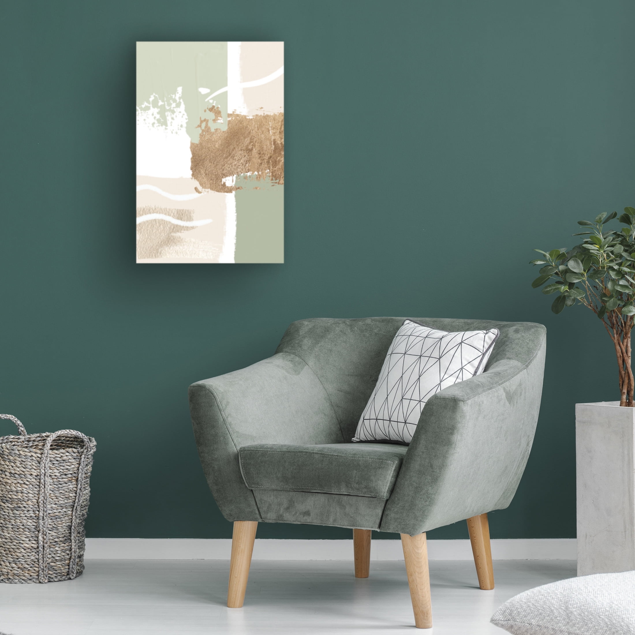 Trademark Fine Art Sally Ann Moss simply green3 Canvas Wall Art