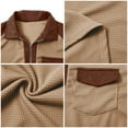 thumbnail image 5 of qucoqpe Mens Mock Neck Sweatshirt Trendy Long Sleeve Casual Pullover with Chest Pocket, 5 of 8