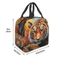thumbnail image 3 of Easygdp Colorful Plant Tiger Bolsa Térmica Premium - Tela Oxford Impermeable, Gran Capacidad, Bolsillo Frontal, Unisex para Trabajo, Escuela, Actividades al Aire Libre y Picnics, 3 of 8