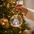 thumbnail image 7 of Qwtwty Glowing Christmas Tree Decorations Story Ornament, Light-Up Shatterproof Clear Christmas Themed Hanging Ball Decoration with Warm LED Light, 7 of 7