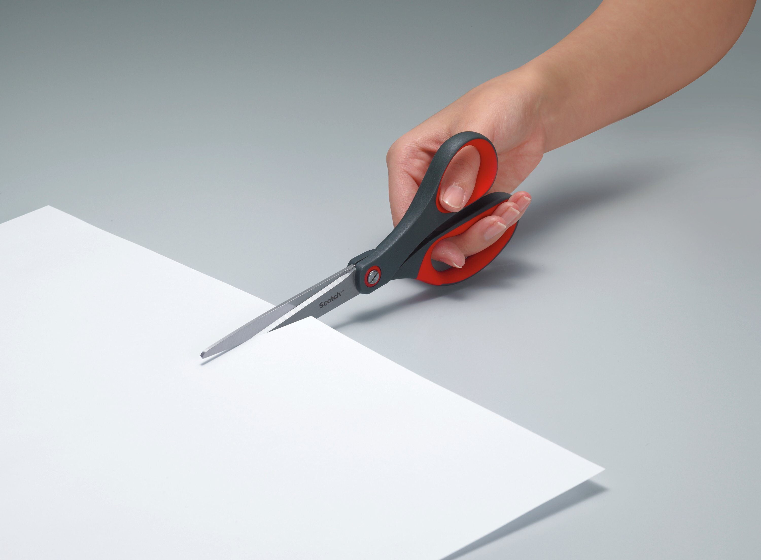 Scotch Precision Scissor Grey//Red 8-Inches Pack of 1