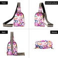 thumbnail image 7 of FORMRS Womens Crossbody Sling Bag Travel Daypack Shoulder Chest Backpack, Purple Colorful Circles, 7 of 7