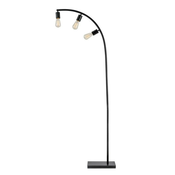 Lampe sur pied en métal de 70", collection Winslow par Globe Electric, fini noir, 3 lumières, 12950