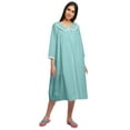 thumbnail image 2 of Moomaya Cotton Sleepwear For Ladies Printed Round Neck Button Placket Nightdress, 2 of 6