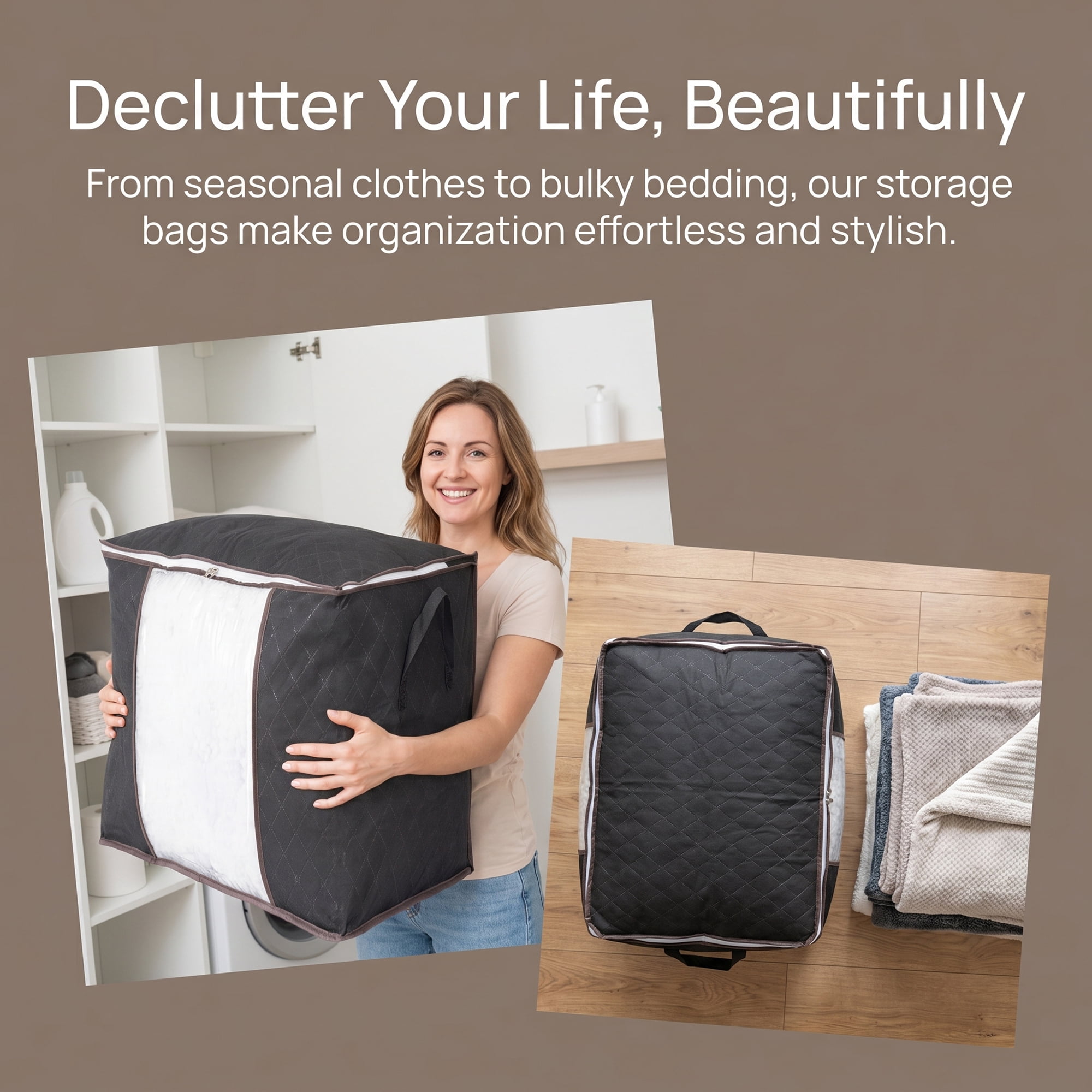 Unique Bargains Moistureproof Storage Sack Portable Side Carry Bag Black 18.9"x11.0"x19.7"