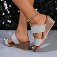 thumbnail image 5 of Mepaouo Womens Wedge Sandals Arch Support Platform Slides Two Strap Slip on Footbed Slippers Shoes, 5 of 7