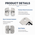 thumbnail image 3 of 2 Pcs Adjustable Pie Cut Corner Hinge Concealed Sturdy Design for Lazy Susan Hinges for cabinets and Corner Cabinet Bifold Doors, 3 of 7