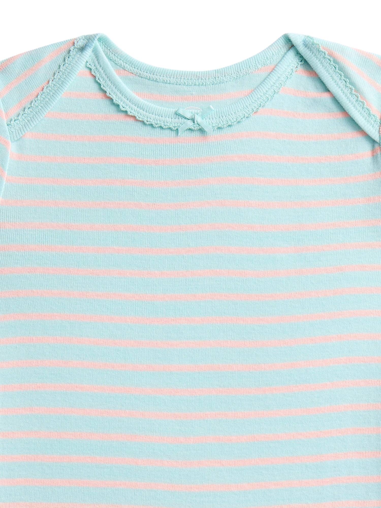 Wonder Nation Baby Girls Bodysuit with Short Sleeves, Sizes 0-24 Months