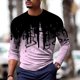 thumbnail image 4 of Camiseta de manga larga con estampado 3D unisex para hombre Casual Bloue Pompotops oipoqjl3998, 4 of 9
