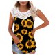 thumbnail image 1 of Camiseta sin mangas de encaje con estampado de mujer Camiseta sin mangas de empalme de cuello redondo Camiseta ligera y cómoda delgada OAVQHLG3B Store lin121212, 1 of 5
