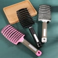 thumbnail image 4 of Peine para desenredar el cabello, cerdas de jabalí, peine curvo, cepillo para peinar el cabello enredado, para peinar el juego de cepillos para el cabello, 4 of 6