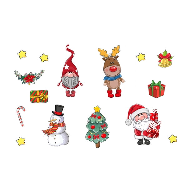 Matsuzay Juego de imanes navideños para nevera con fuerza de succión, latas festivas para regalar a otros como bendición navideña Kits de decoración para fiestas tipo+3