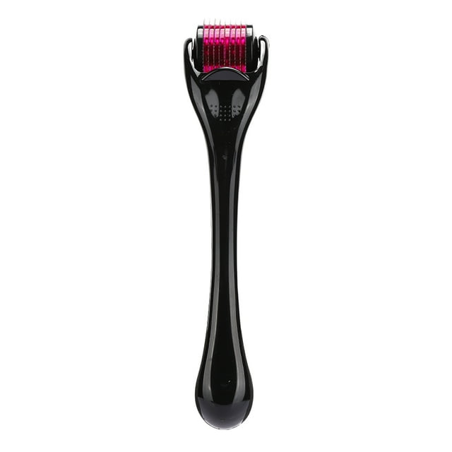 Rodillo de masaje facial con microagujas de 540 microagujas para eliminar arrugas y cuidado facial (negro y morado) 2.0