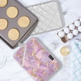 thumbnail image 5 of Yayeee Pot Holders Kitchen Heat Resistant with Pockets 7"x9.8" Cotton Oven Cooking Hot Pads, Pastel Pink Marble Pattern, 5 of 7
