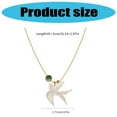 thumbnail image 3 of Modern Swallow Bead Clavicle Necklace, Adjustable Alloy Resin Chain with Ethnic Charm, Lightweight Daily Jewelry for Women, 3 of 8