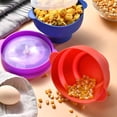 thumbnail image 2 of Microwave Popcorn Popper Bowl,Large Foldable Food Grade Silicone,Free with Lid & Handle,Heat 40℃ to 230℃ - Easy DIY Popcorn Maker,Dishwasher Safe for (Red), 2 of 9