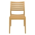 thumbnail image 3 of Siesta ISP009-TEA Ares Chaise de Salle à Manger d'Extérieur Brun Teck - Ensemble de 2, 3 of 8