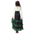 thumbnail image 4 of Robe pour Femmes Blouses pour Femmes Col Rond Manches Longues Blouse Corset Jupe à Volants Ensemble de Cosplay, 4 of 6