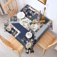 thumbnail image 2 of Pioneer Flower Floral Print Pattern Square Tablecloth,Waterproof Square Table Cover,Wipeable Spillproof Washable Table Cover for Home Kitchen Party Decor 42"X42"(107x107cm), 2 of 6