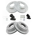 thumbnail image 2 of TRQ Front and Rear Performance Brake Pad & Rotor Kit Brake Pads Brake Rotors Set Semi-Metallic Premium G-Coated Fits Select 2003-2009 Lexus GX470 Toyota 4Runner, 2 of 6