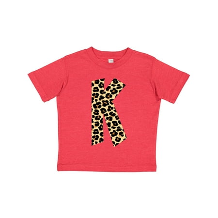 

Inktastic Leopard Print Letter K Gift Toddler Boy or Toddler Girl T-Shirt