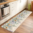 thumbnail image 2 of Floral Eucalyptus Leaves 2'x6' Runner Rugs for Hallway Kitchen Bedside Non Slip Washable, Daisy Summer Botanical Vintage Entryway Rug Runners with Rubber Backing, Long Carpet Runner for Laundry Room, 2 of 8