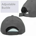 thumbnail image 6 of Wholesale 12-Pack Plain Baseball Cap Adjustable Solid Blank Curved Sun Visor Ball Hat Dark Gray, 6 of 6
