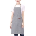 thumbnail image 1 of Advancent Delantal de cocina, delantales de cocina suaves, tela ligera para la cintura, pintura para hornear, tareas domésticas, limpieza, lavado, Cocina y Comedor Raya gris claro Advancent HA080275-04, 1 of 6