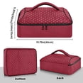 thumbnail image 3 of Iauyy Casserole Carrier for Hot Food Insulated Casserole Travel Carry Bag with Lid Food Warmer Bag for Party/Picnic,Deep Red, 3 of 7