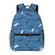 thumbnail image 1 of Easygdp Sharks on White Blue Striped Mochila Ergonómica Versátil para Laptop - Múltiples Bolsillos, Correas Ajustables, Unisex para Escuela, Viajes y Actividades al Aire Libre-One Size, 1 of 5