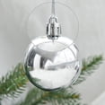 thumbnail image 3 of Juego de adornos de bolas navideñas para árbol de Navidad, decoraciones inastillables para vacaciones, fiestas, - Plata., 3 of 5