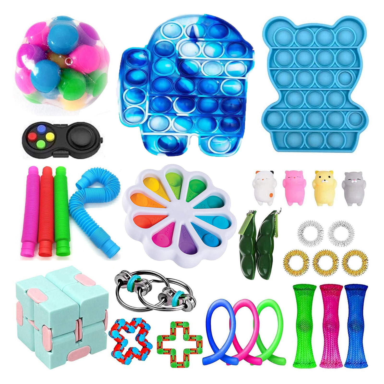 Details about   35 Pack Fidget Toy Sensory for ADD OCD Autistic Children Adult Anti-Stress Box 