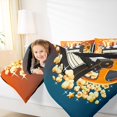 thumbnail image 6 of Manfei Orange Movie Theater Bedding Comforter Set for Teens, Cartoon Cinema Popcorn Twin Comforter Sets, Retro Night Filmstrip Reversible Bedding Set, Luxury Bedroom Decor, 2 Pieces, 6 of 9