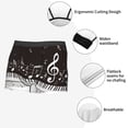 thumbnail image 3 of Kdxio Men's Boxer Briefs with Piano Keys With Musical Notes Print - Comfortable and Breathable Underwear for Everyday Wear, 3 of 5